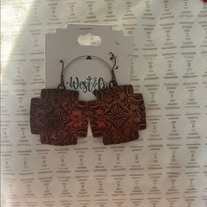 Copper Geometric Earrings